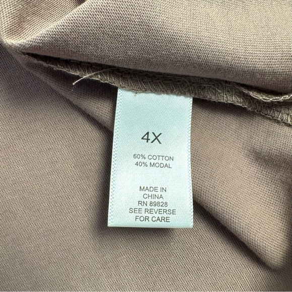 Logo Principles Lori Goldstein The Tee T Shirt 4X Short Sleeve Cotton Normcore - Picture 4 of 8